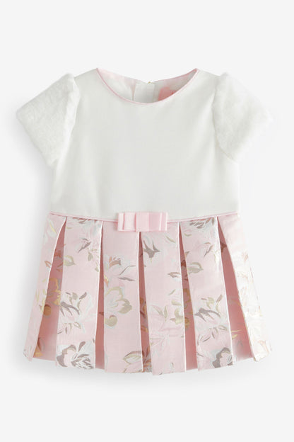 |Niña| Vestido plisado - Rosa - (0 meses-2 años)