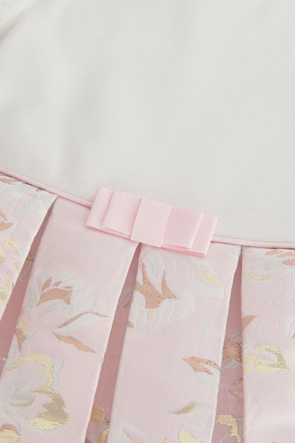 |Niña| Vestido plisado - Rosa - (0 meses-2 años)