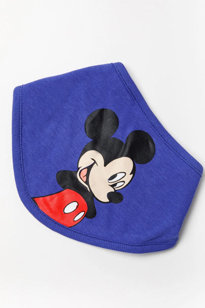 Disney - Conjunto azul Mickey Mouse, short e babador