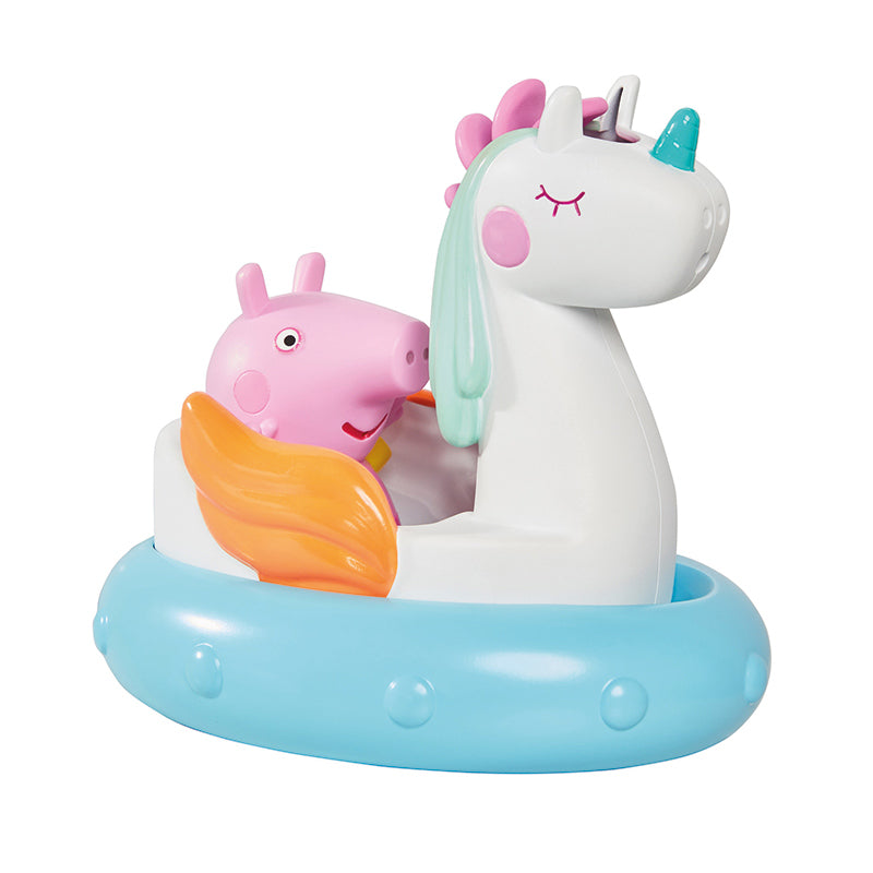 Tomy - Peppa Pig & Unicorn Barquinho Flutuante Brinquedo de Banho