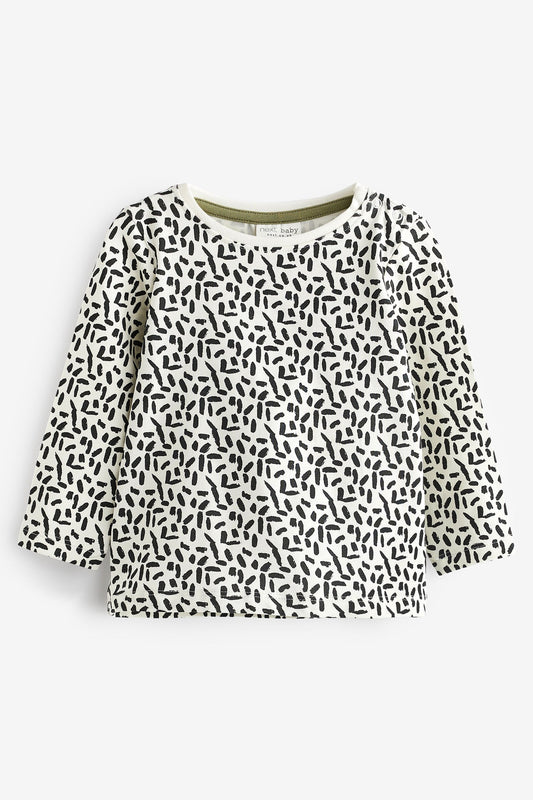 |BabyGirl| Conjunto Camisa Manga Longa Estampa/Lisa - Cáqui/Verde/Amarelo - (0meses-2anos)