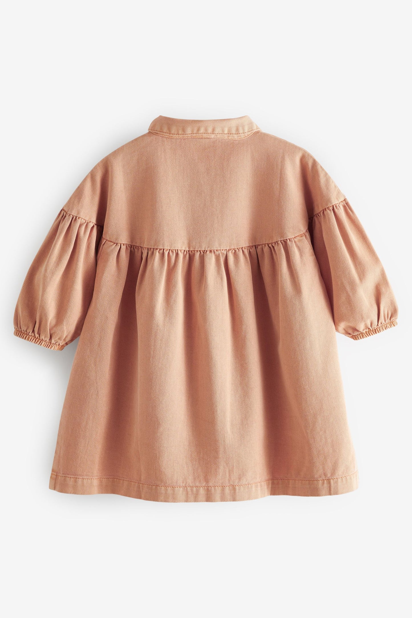 |BabyGirl| Vestido de algodão - Laranja Suave (3meses-7anos)