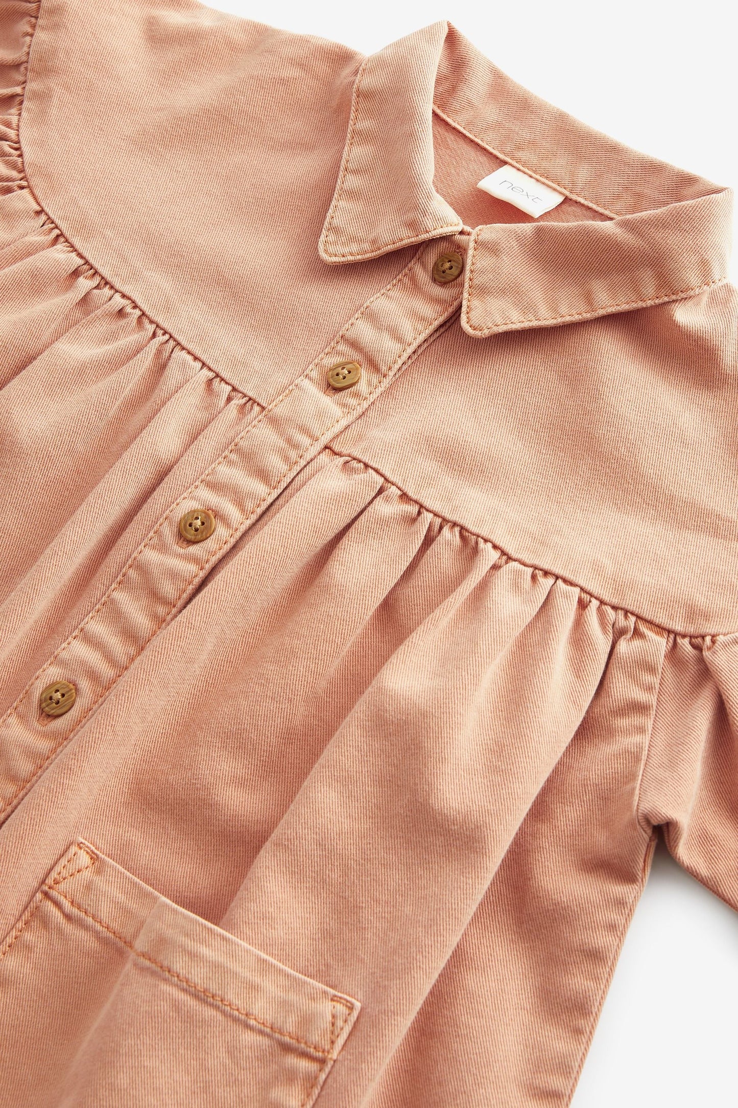 |BabyGirl| Vestido de algodão - Laranja Suave (3meses-7anos)