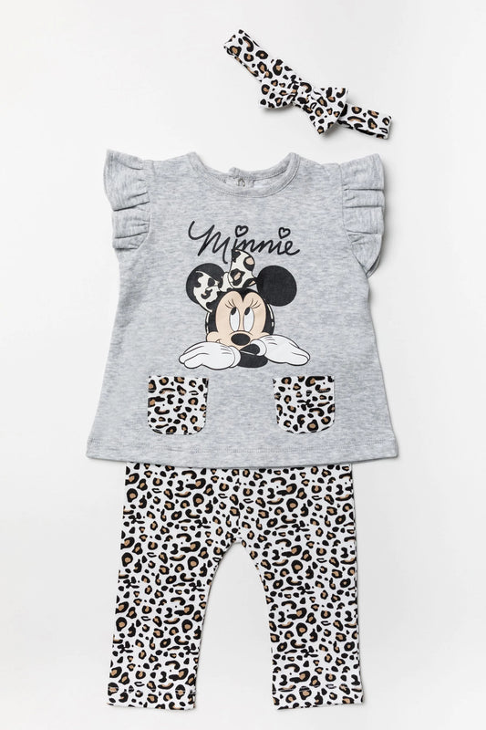 Disney - Conjunto Leopardo Minnie Mouse