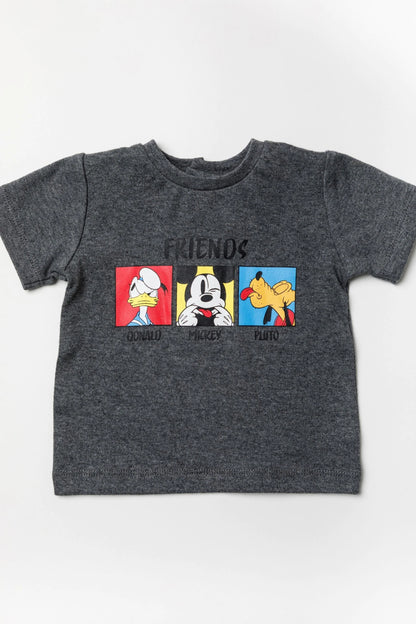 Disney - Conjunto de camiseta, babeiro e calça Mickey Mouse