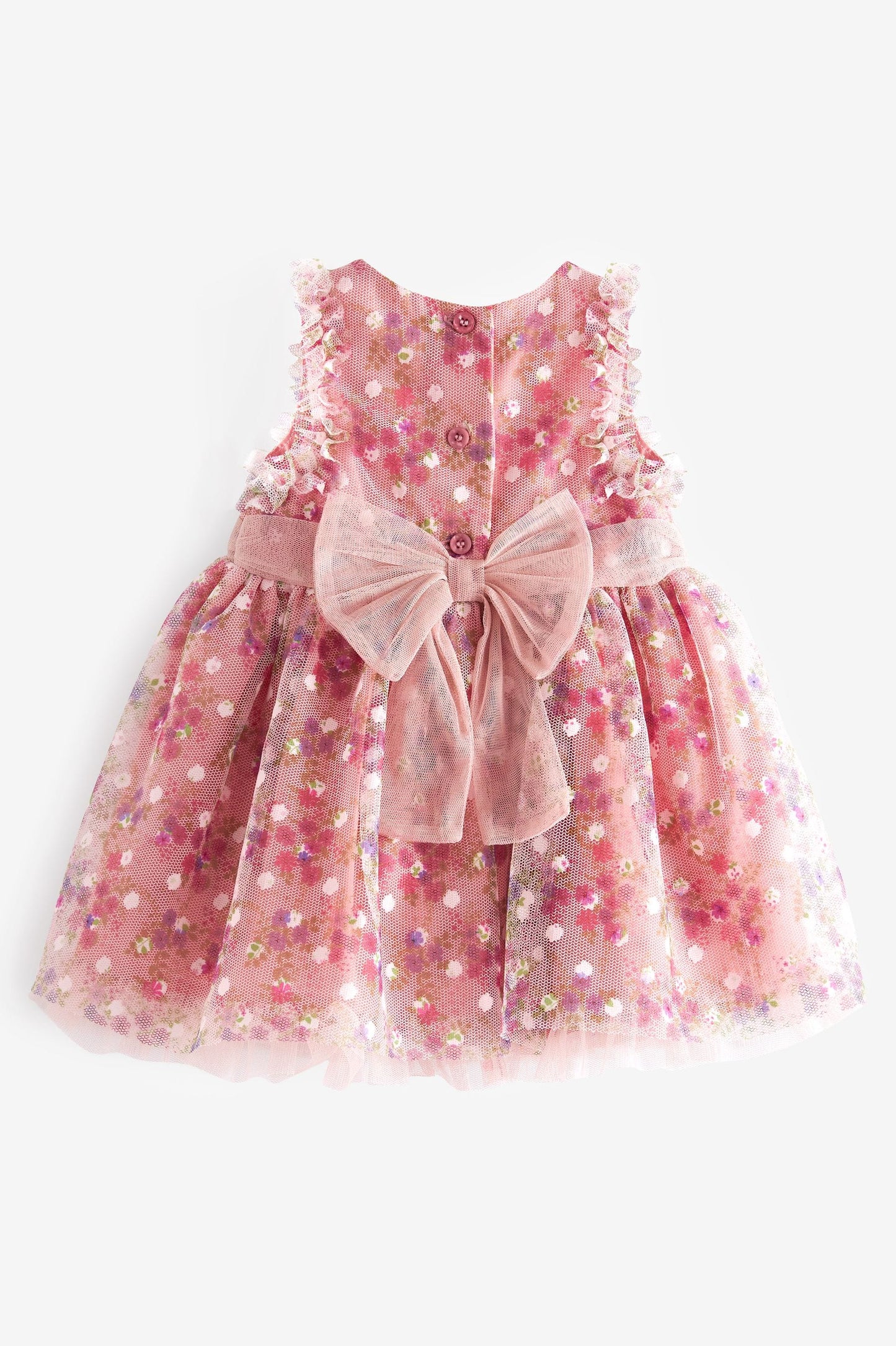 |BabyGirl| Vestido de Baile Bordado - Rosa - (0meses-2anos)
