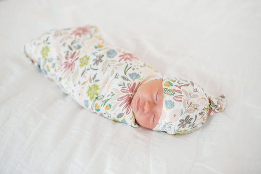 Copper Pearl Top Knot Chapéu Olive 0-4m