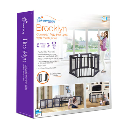 Dreambaby Brooklyn - Parque infantil 2 en 1 Gris/Negro