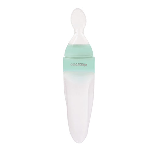 Kikka Boo Biberón de Silicona con Cuchara Mint Rocket 90ml