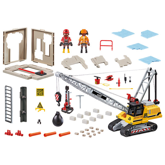 Playmobil 70442 City Action Construcción Grúa Demolidora Con Cabrestante