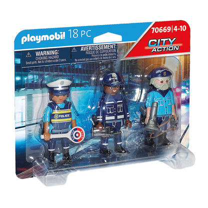 Playmobil 70669 - Conjunto de bonecos de ação da policia.