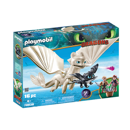 Playmobil 70038 DreamWorks Dragons Light Fury with Baby Dragon and Children