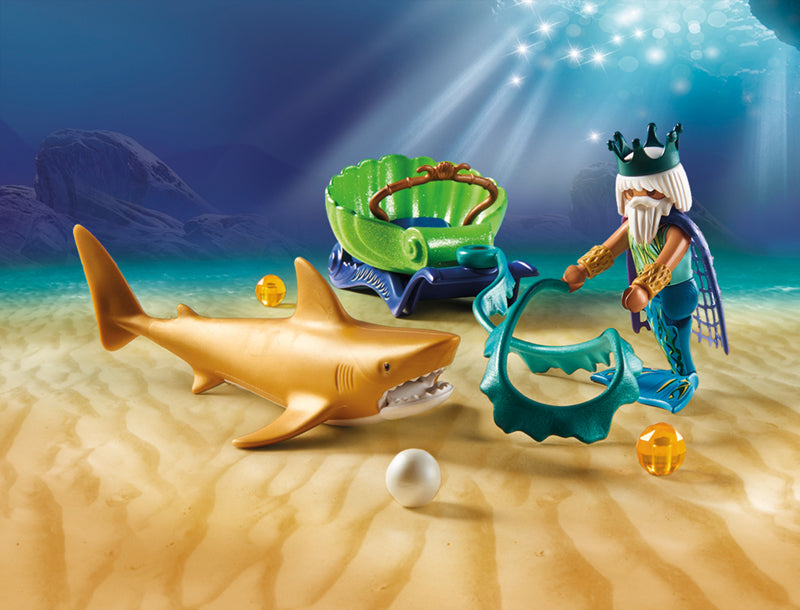 Playmobil Magic Rei do Mar com Carruagem de Tubarão
