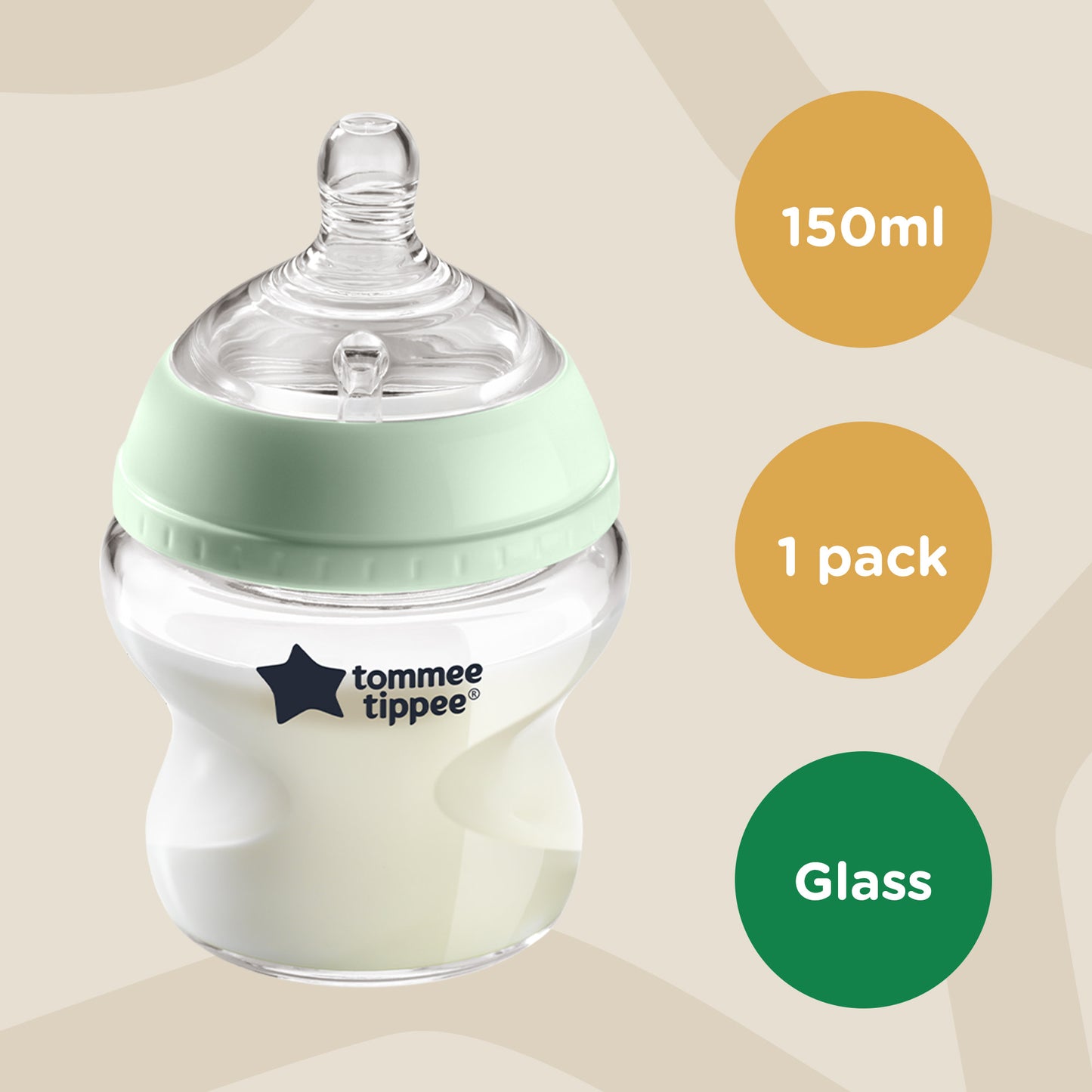 Tommee Tippee - Mamadeira de vidro 150ml