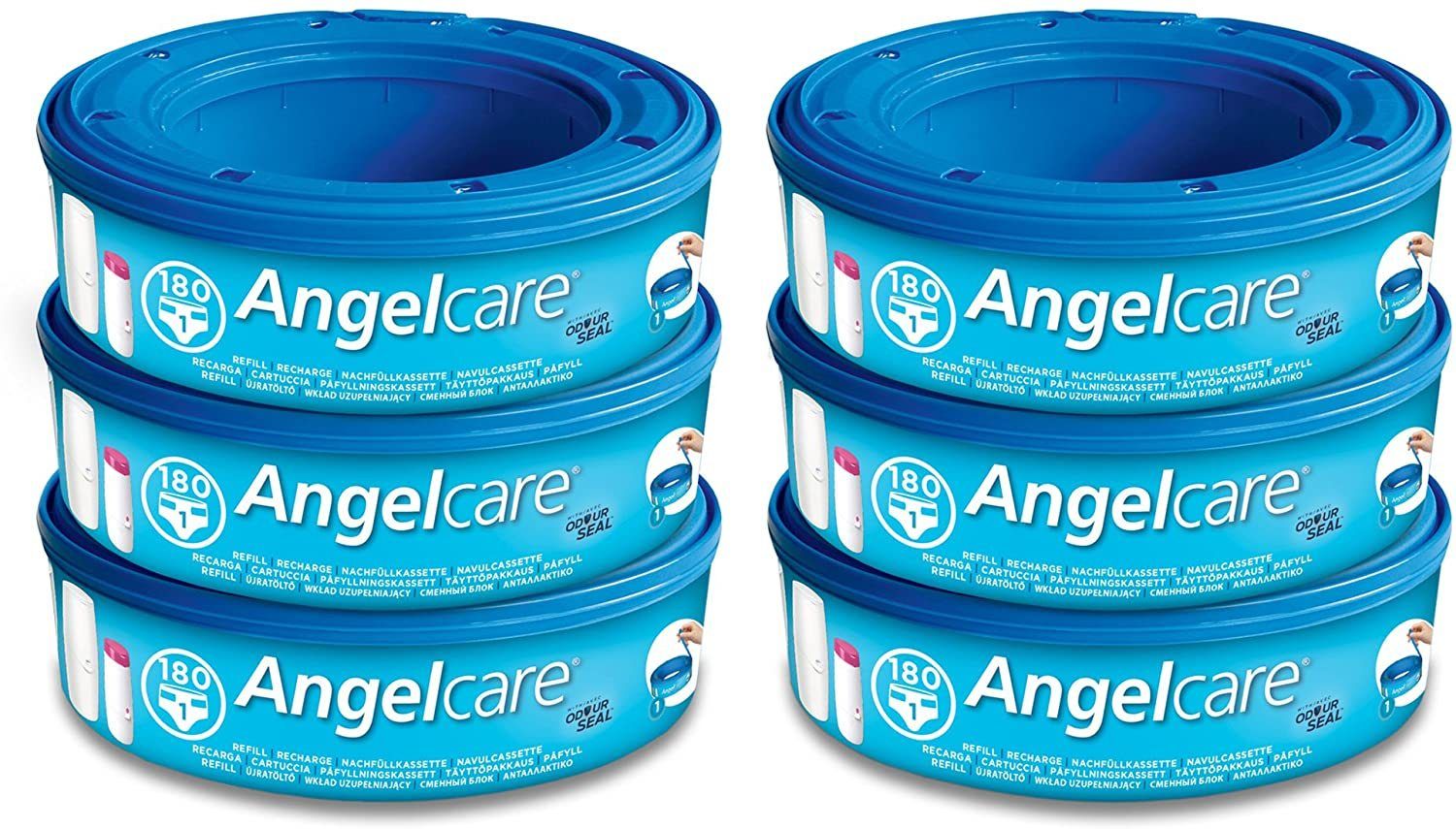 Angelcare Refil Cassettes 3 Pk para lixeira Anne Claire Baby Store 6 Refis 