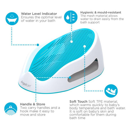 Angelcare Soft-Touch Bath Support Aqua - Suporte para banho Anne Claire Baby Store 