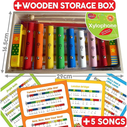 Bee Smart - Musical Xylophone with Music Sheet and 2 Beaters (de madeira) Anne Claire Baby Store 