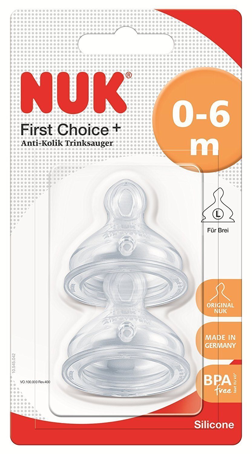 Bicos NUK First Choice + Bicos de Silicone 2 Pk Anne Claire Baby Store L 0-6m 
