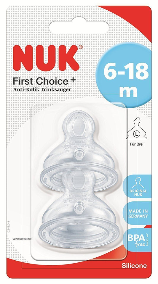 Bicos NUK First Choice + Bicos de Silicone 2 Pk Anne Claire Baby Store L 6-18m 