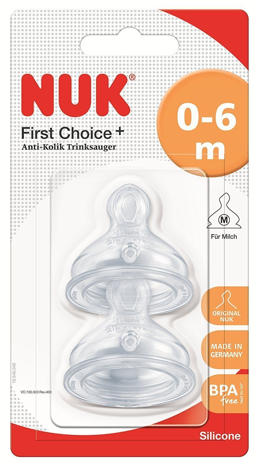 Bicos NUK First Choice + Bicos de Silicone 2 Pk Anne Claire Baby Store M 0-6m 