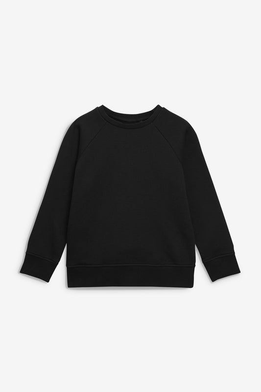 |Chico Grande| Jersey Escolar Cuello Redondo-Negro (3-17 años)