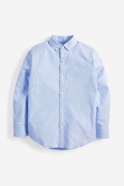 |BigBoy| Próxima Camisa Oxford-Blue Plain(3-16 anos)