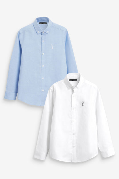 |BigBoy| Próxima Camisa Oxford-Blue and White (3-16 anos)