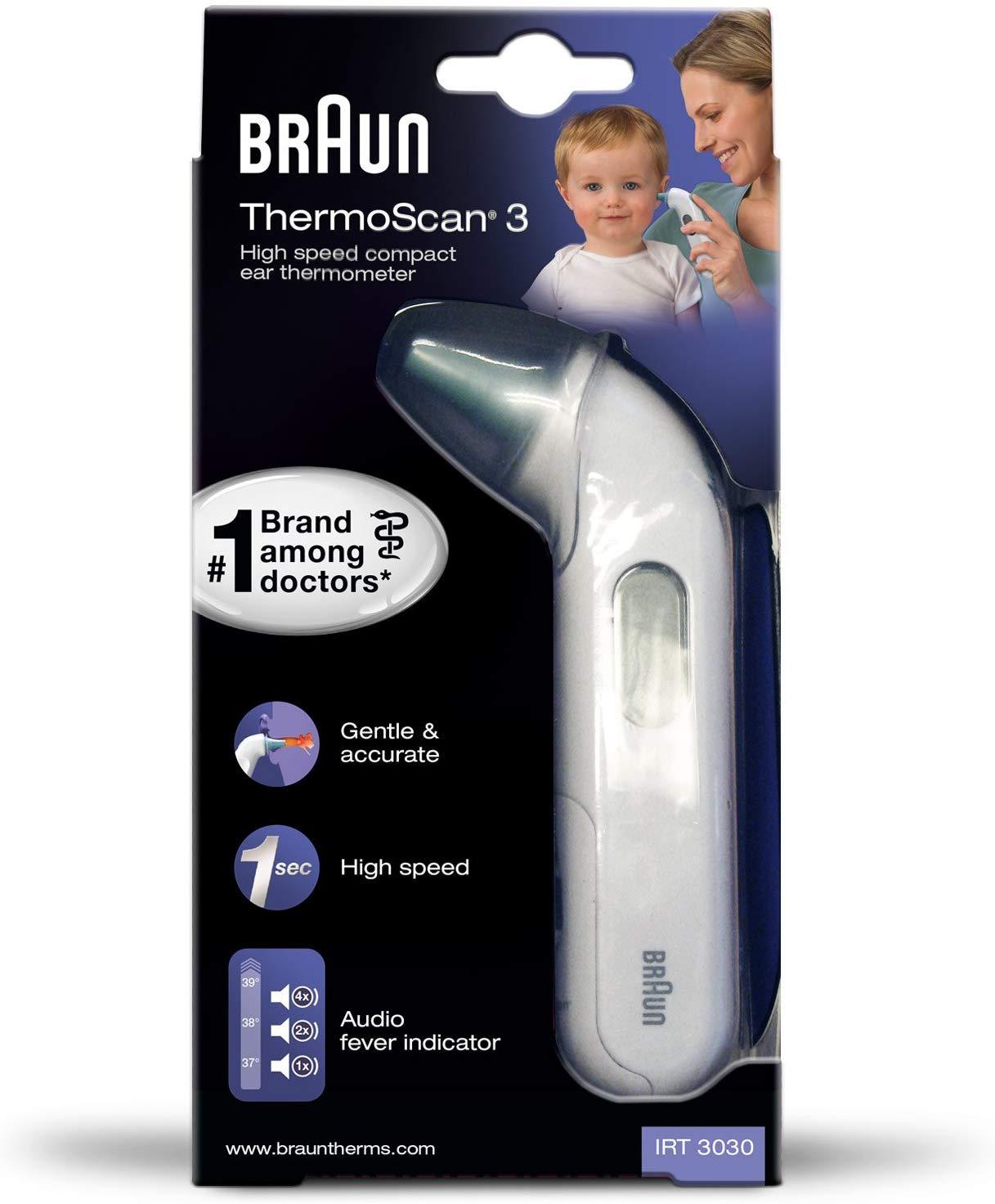 Braun IRT3030 Termômetro de ouvido infravermelho ThermoScan 3 Anne Claire Baby Store 