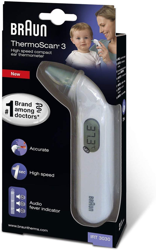 Braun IRT3030 Termômetro de ouvido infravermelho ThermoScan 3 Anne Claire Baby Store 