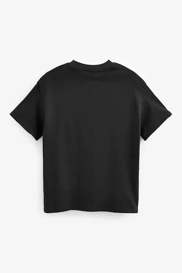 |BigGirl| Camiseta Estampada Oversized Black Racer - (3-16anos)