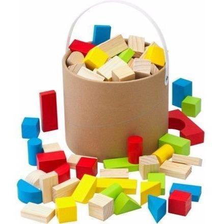 Chad Valley Wooden 80 Piece Block Set (de madeira) Anne Claire Baby Store 