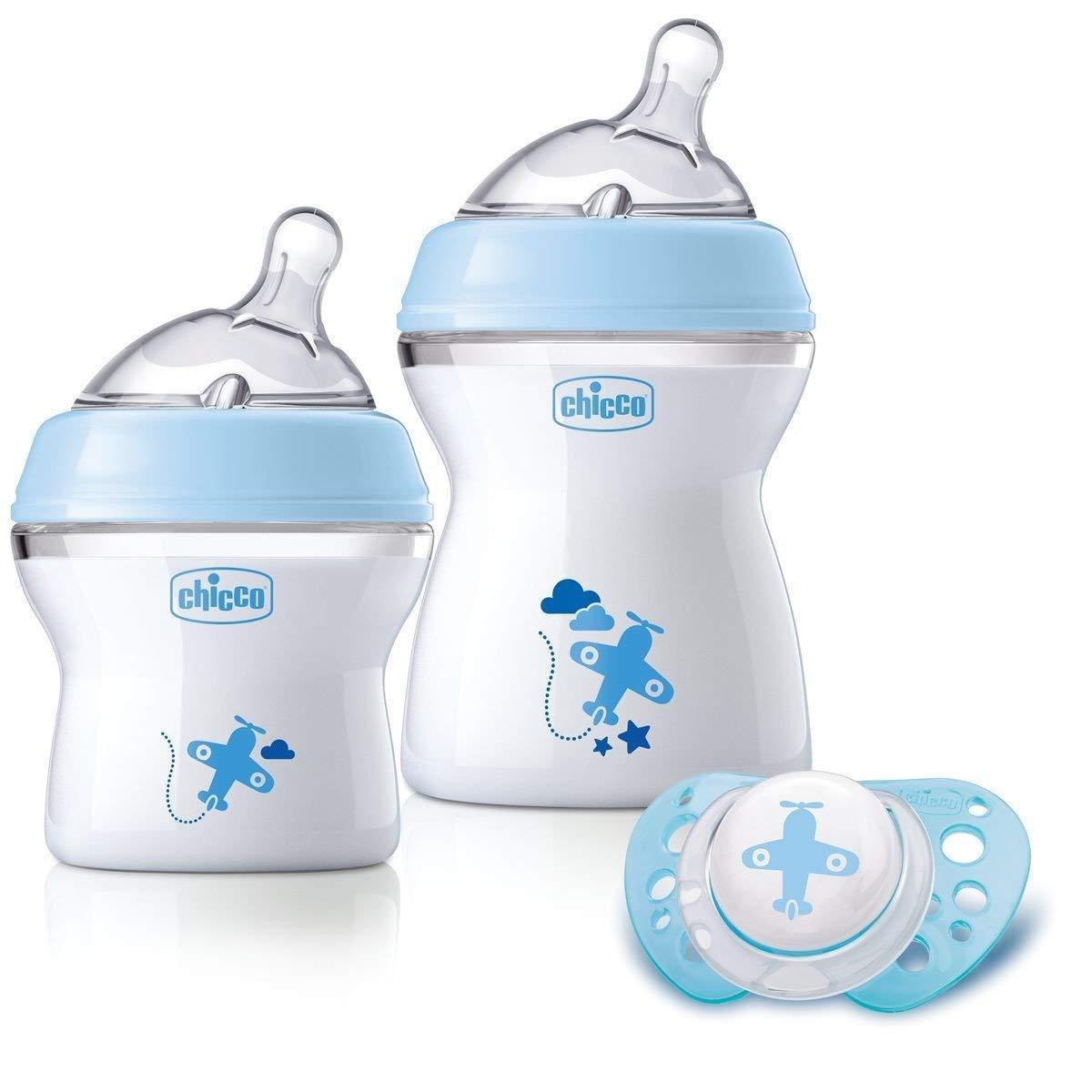Chicco Natural Feeling - Kit com 3 itens Anne Claire Baby Store Azul 
