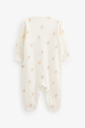 |BigGirl| Conjunto De 3 Conjuntos De Pijamas Bege Cream Bunny Baby (0 meses a 3 anos)