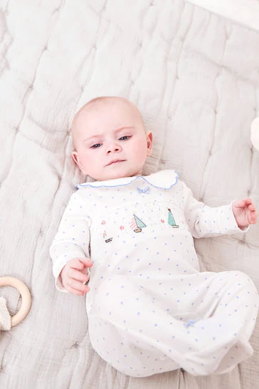 |BabyGirl| Pijama De Bebê Com Gola Branca (0-18 meses)