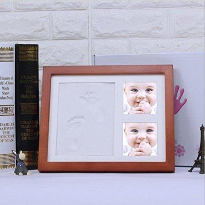 Dproptel - Baby Handprint and Footprint Real Wood Photo Frame Kit (col1) Anne Claire Baby Store 