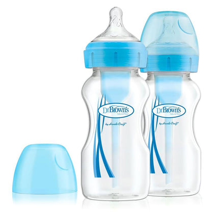 Dr Brown's Options+ Mamadeira 270ml - Kit com 2 Anne Claire Baby Store Azul 