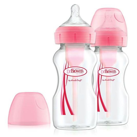 Dr Brown's Options+ Mamadeira 270ml - Kit com 2 Anne Claire Baby Store Rosa 