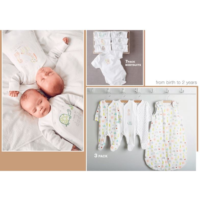 Enxoval - Meu Primeiro Guarda Roupa Bestseller Anne Claire Baby Store Unissex & White 55 itens RN a 6 meses 