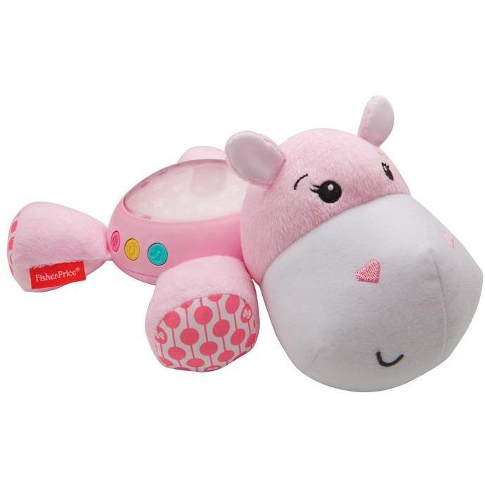 Fisher-Price Hipopótamo com Projetor de Estrelas Brinquedo Anne Claire Baby Store Rosa 