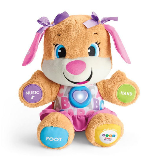 Fisher-Price Rir e Aprender com o filhote de cachorro de estágios inteligentes Brinquedo Anne Claire Baby Store Sister 