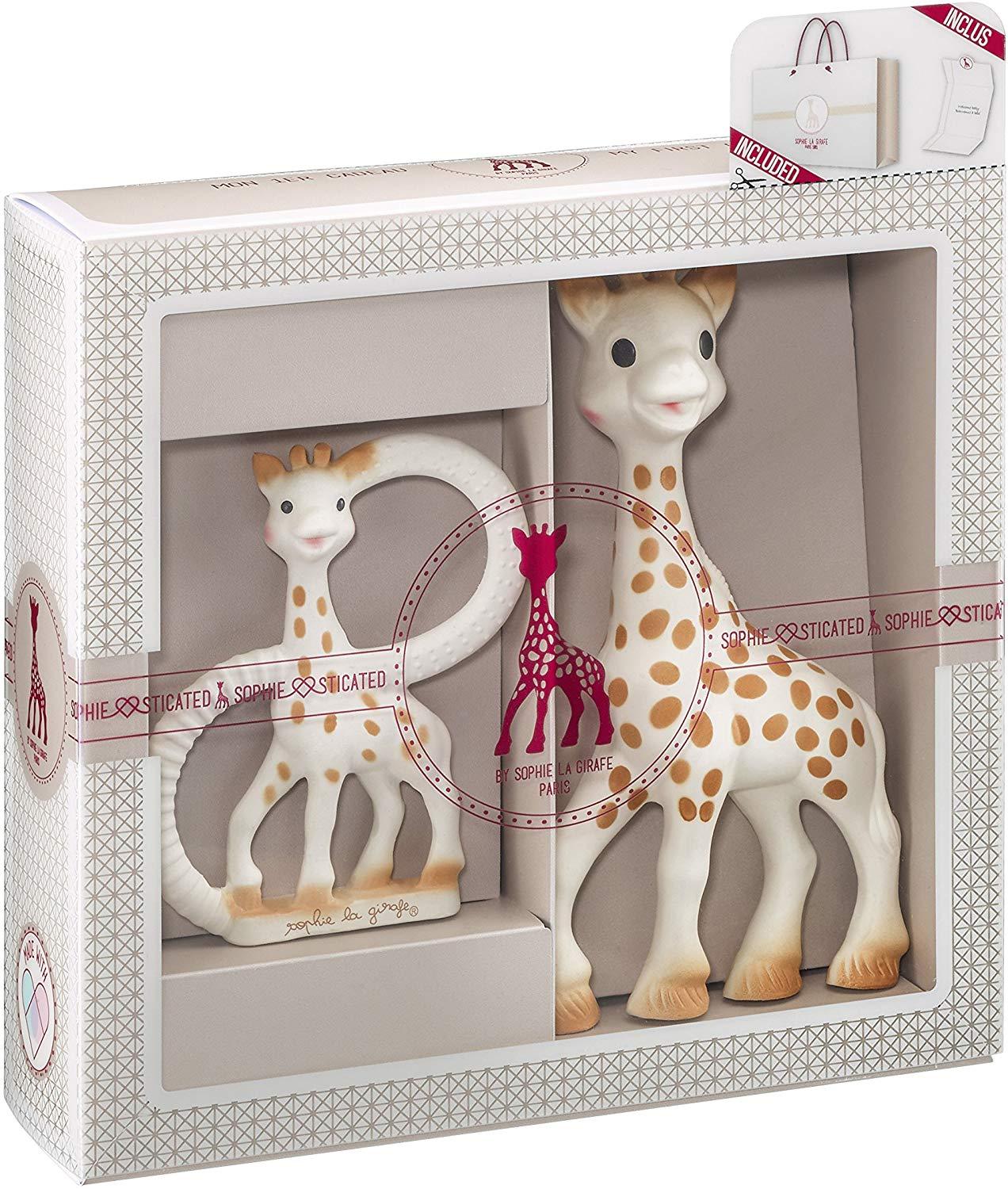 Girafa Sophie - Conjunto sofisticado de mordedor - Conjunto de presente para dentição do bebê Anne Claire Baby Store Classic Creation Set 1 