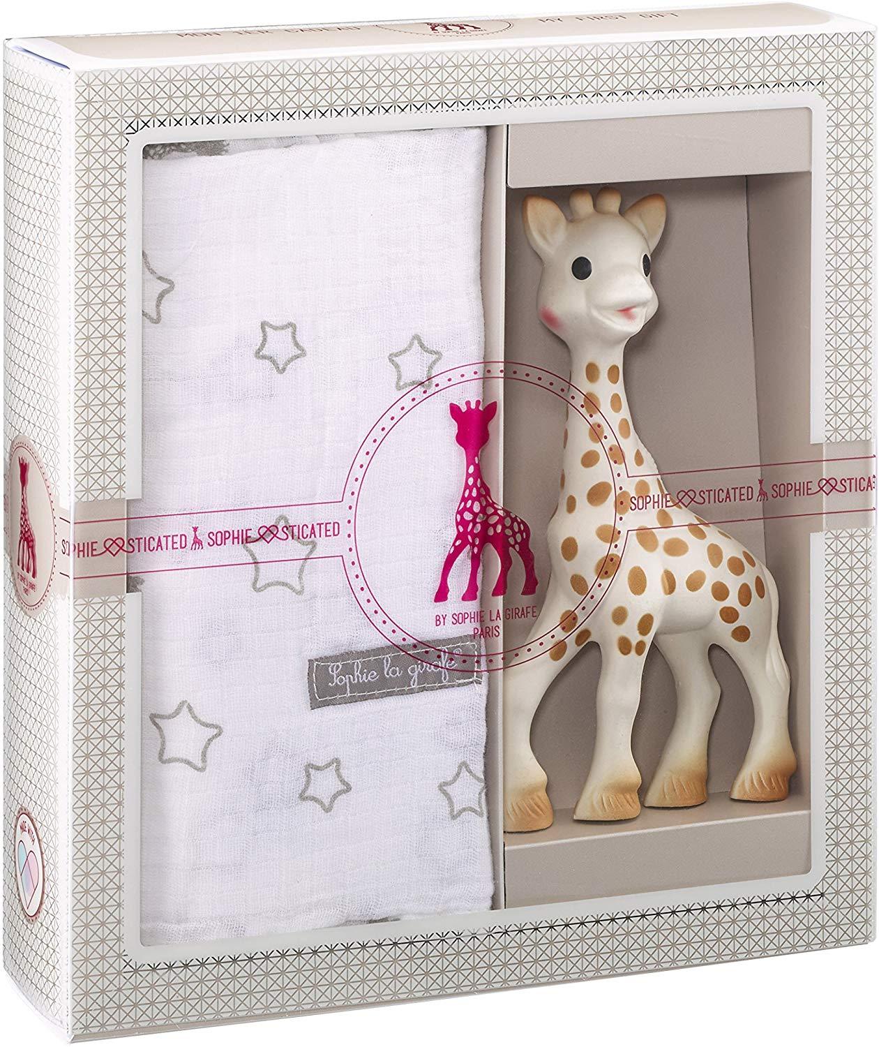 Girafa Sophie - Conjunto sofisticado de mordedor - Conjunto de presente para dentição do bebê Anne Claire Baby Store Tenderness Creation Set 2 