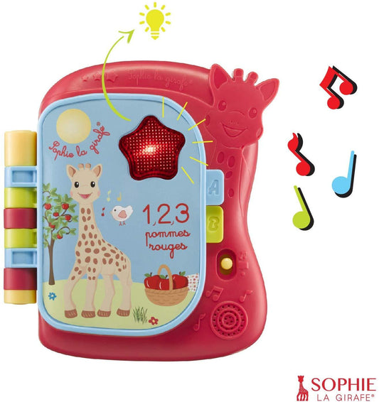 Girafa Sophie - Musical Light Up Livro Mordedor Natural Anne Claire Baby Store 