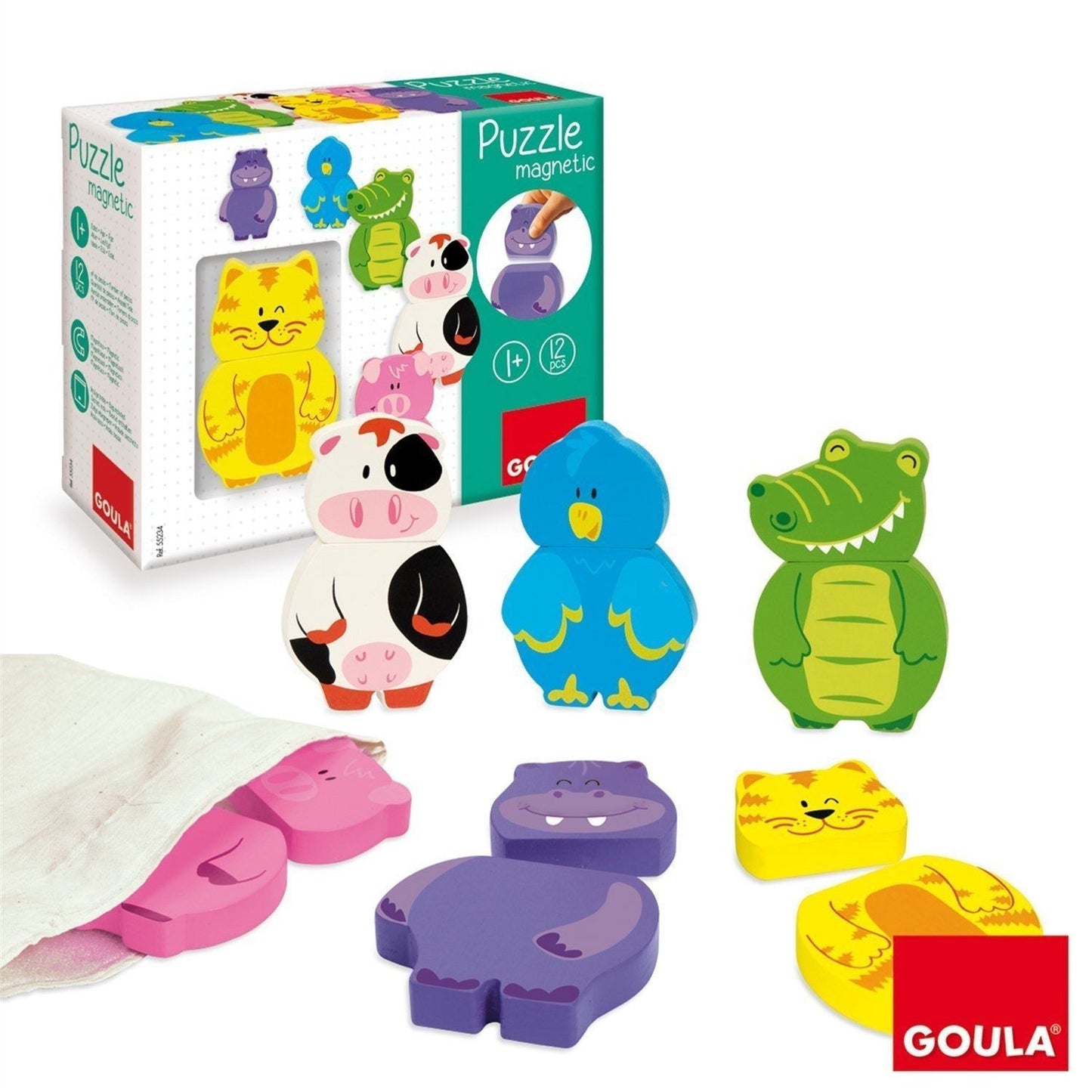 Goula Magnetic Interchangeable Puzzle (de madeira) Anne Claire Baby Store 