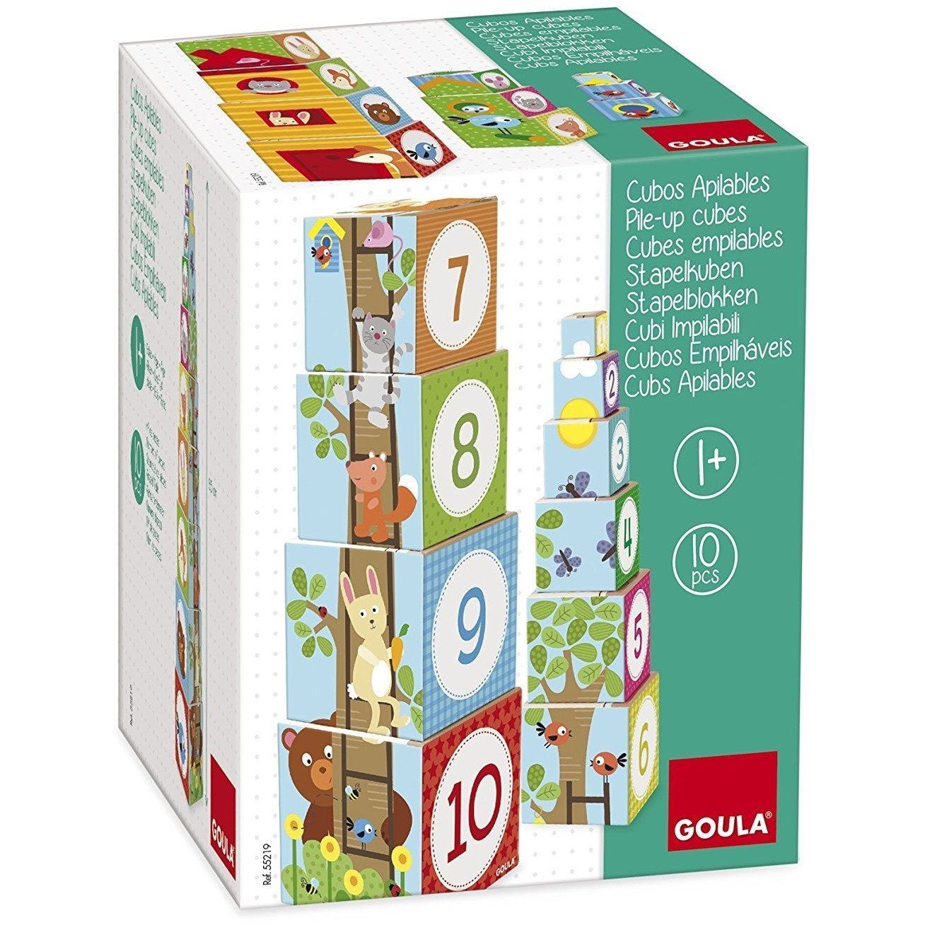 Goula Stackable Woodland Cubes (de madeira) Anne Claire Baby Store 
