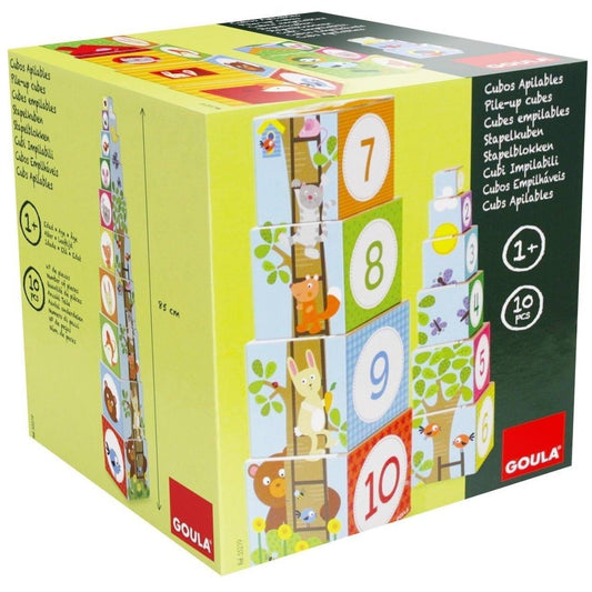 Goula Stackable Woodland Cubes (de madeira) Anne Claire Baby Store 