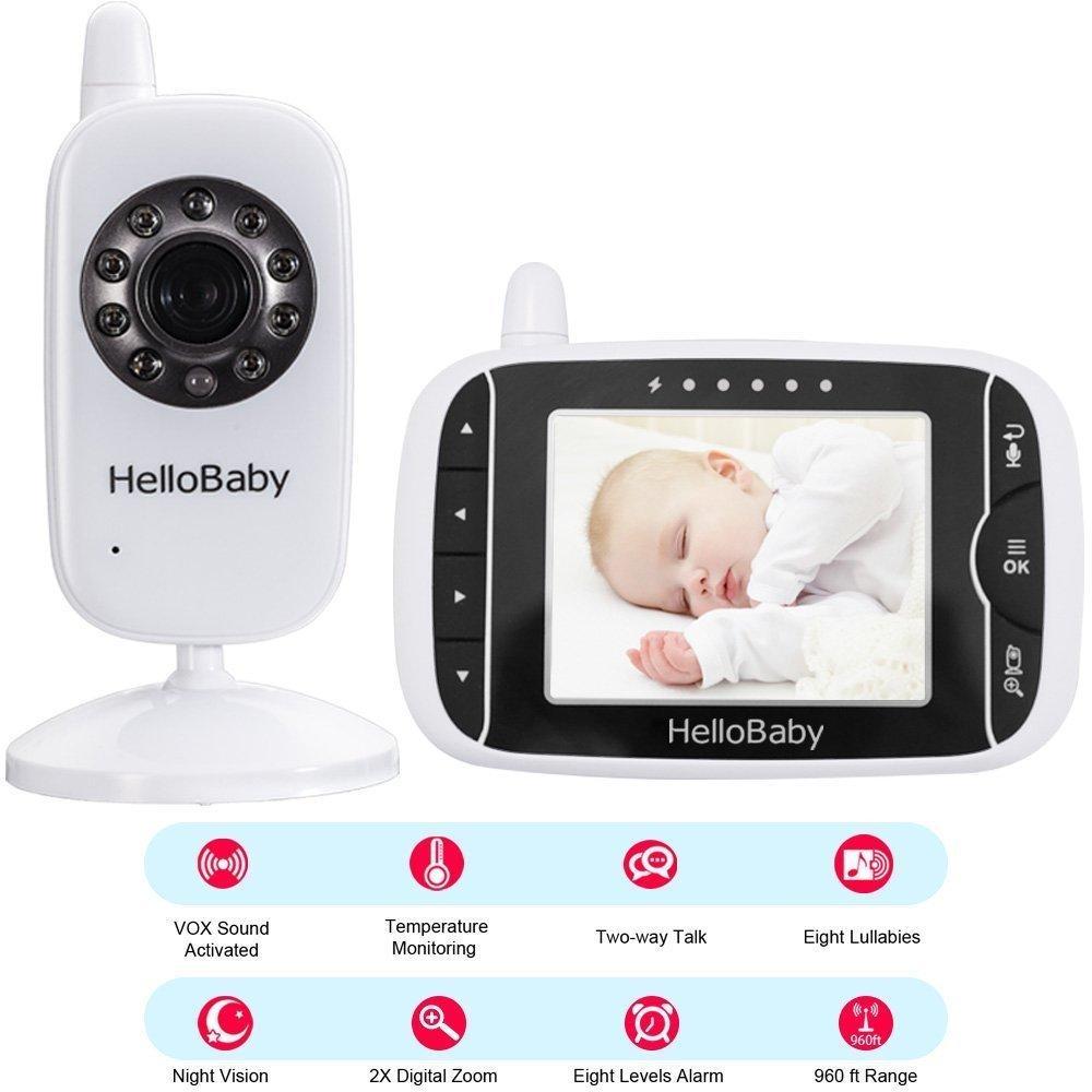 HelloBaby- Baby Monitor de Vídeo Sem Fio com Câmera Digital Anne Claire Baby Store 