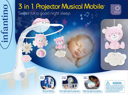 Infantino 3 em 1 Projetor Musical Móvel Anne Claire Baby Store 