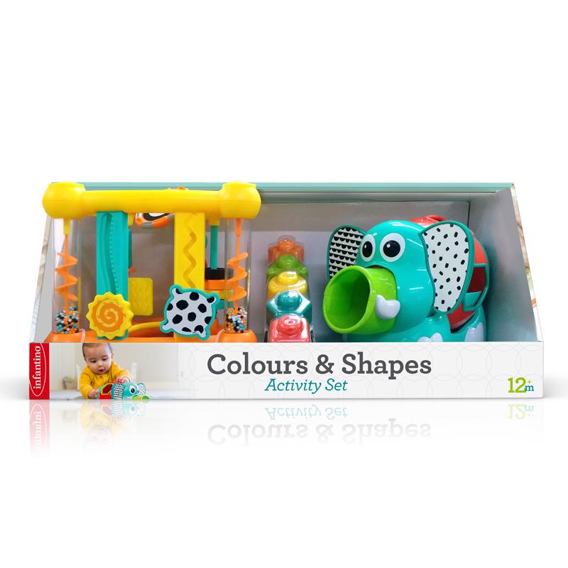 Infantino - Conjunto de atividades infantil de cores e formas Anne Claire Baby Store 