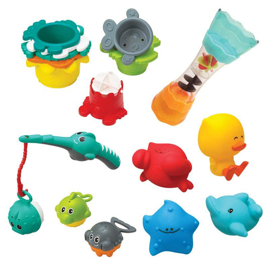 Infantino - Splish & Splash Brinquedo de Banho com 17 Peças. Anne Claire Baby Store 